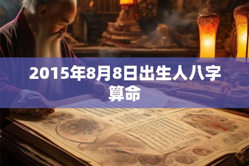 2015年8月8日出生人八字算命