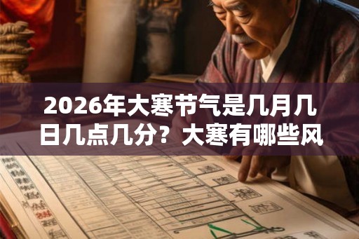 2026年大寒节气是几月几日几点几分？大寒有哪些风水禁忌？