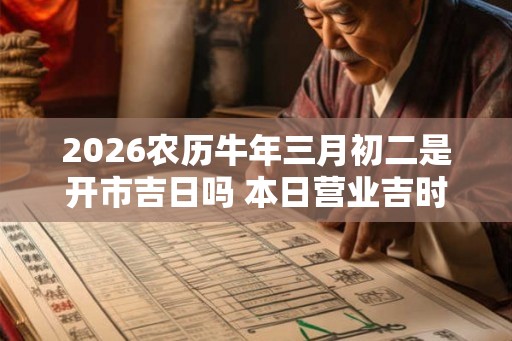 2026农历牛年三月初二是开市吉日吗 本日营业吉时查询
