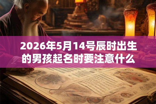 2026年5月14号辰时出生的男孩起名时要注意什么