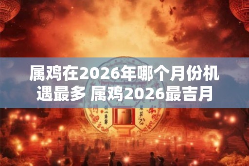 属鸡在2026年哪个月份机遇最多 属鸡2026最吉月