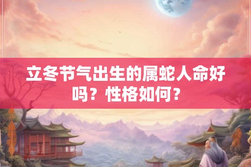 立冬节气出生的属蛇人命好吗？性格如何？
