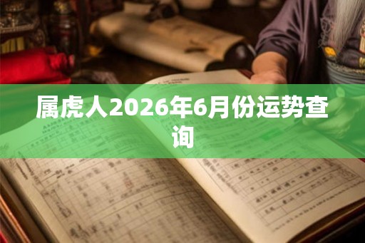 属虎人2026年6月份运势查询