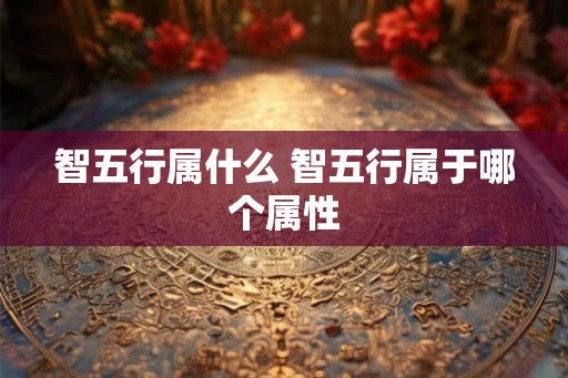 智五行属什么 智五行属于哪个属性