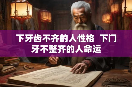 下牙齿不齐的人性格  下门牙不整齐的人命运