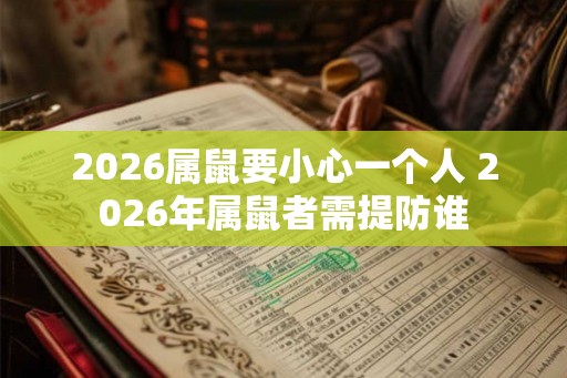 2026属鼠要小心一个人 2026年属鼠者需提防谁 2026属鼠要小心一个人 2026年属鼠者需提防谁