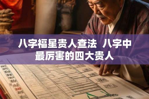 八字福星贵人查法  八字中最厉害的四大贵人