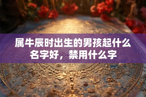 属牛辰时出生的男孩起什么名字好，禁用什么字