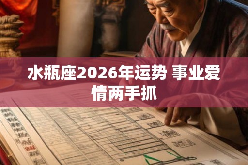 水瓶座2026年运势 事业爱情两手抓