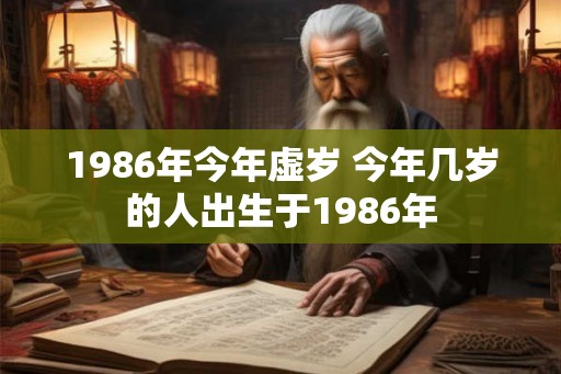 1986年今年虚岁 今年几岁的人出生于1986年