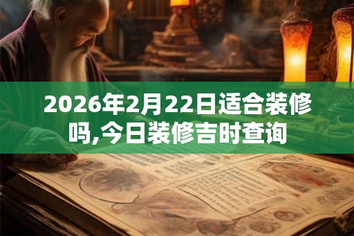 2026年2月22日适合装修吗,今日装修吉时查询