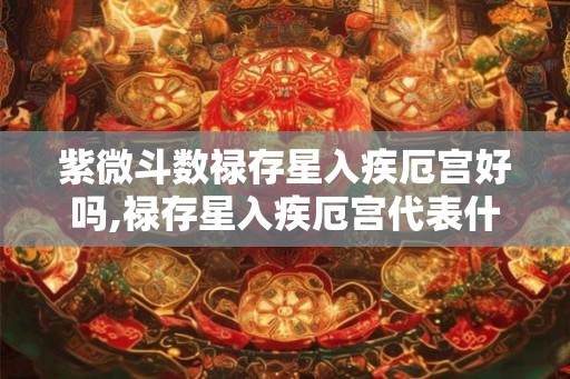 紫微斗数禄存星入疾厄宫好吗,禄存星入疾厄宫代表什么