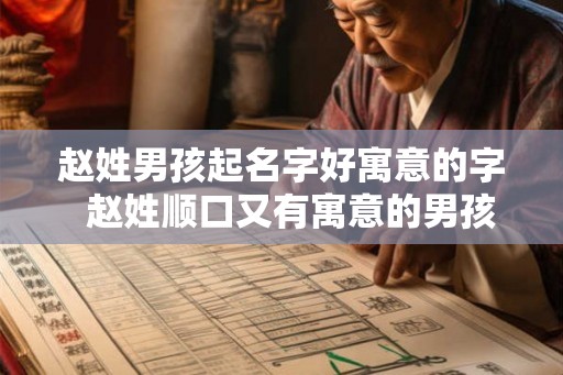 赵姓男孩起名字好寓意的字  赵姓顺口又有寓意的男孩名字