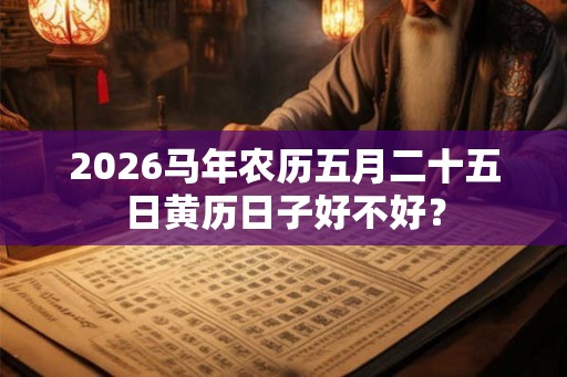 2026马年农历五月二十五日黄历日子好不好？