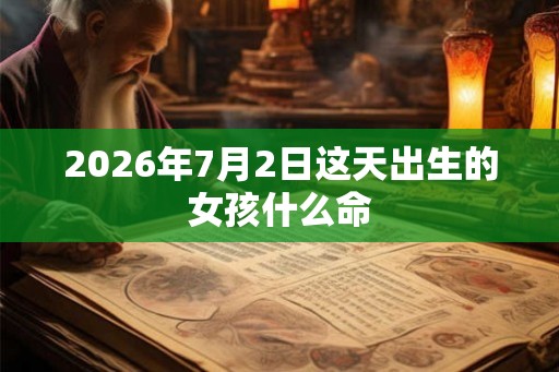 2026年7月2日这天出生的女孩什么命