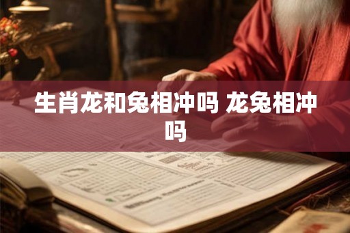 生肖龙和兔相冲吗 龙兔相冲吗 生肖龙和兔相冲吗 龙兔相冲吗
