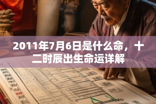 2011年7月6日是什么命，十二时辰出生命运详解