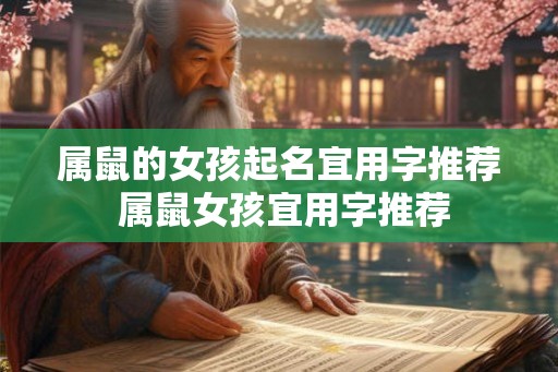 属鼠的女孩起名宜用字推荐 属鼠女孩宜用字推荐