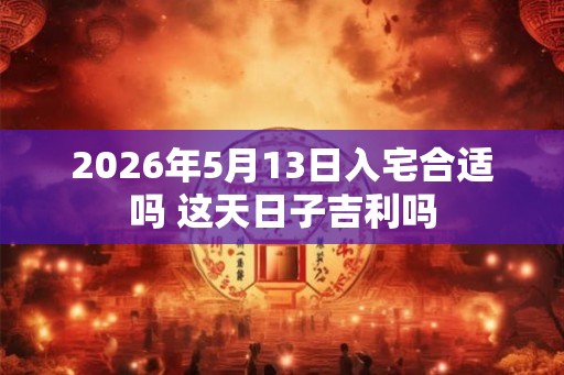 2026年5月13日入宅合适吗 这天日子吉利吗