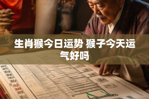 生肖猴今日运势 猴子今天运气好吗