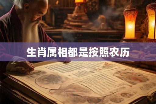生肖属相都是按照农历