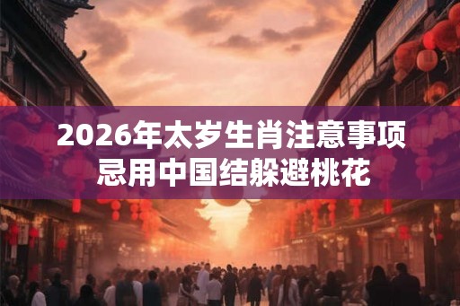 2026年太岁生肖注意事项 忌用中国结躲避桃花