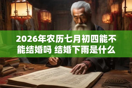 2026年农历七月初四能不能结婚吗 结婚下雨是什么预兆