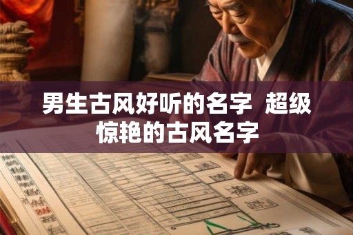 男生古风好听的名字  超级惊艳的古风名字