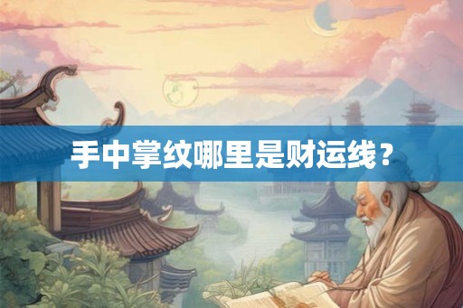 手中掌纹哪里是财运线？