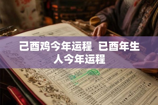 己酉鸡今年运程  已酉年生人今年运程