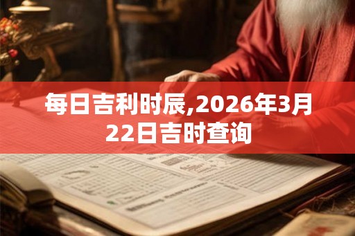 每日吉利时辰,2026年3月22日吉时查询 每日吉利时辰,2026年3月22日吉时查询
