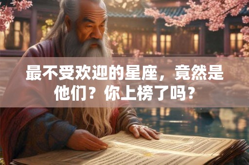 最不受欢迎的星座,竟然是他们?你上榜了吗? 最不受欢迎的星座,竟然是他们?你上榜了吗?