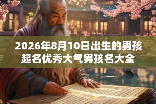 2026年8月10日出生的男孩起名优秀大气男孩名大全
