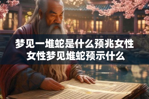 梦见一堆蛇是什么预兆女性 女性梦见堆蛇预示什么