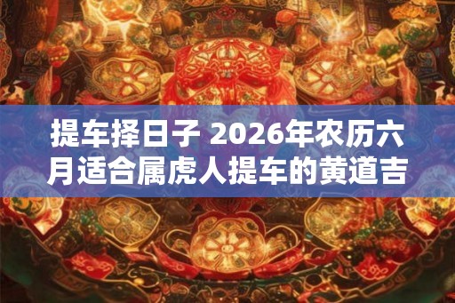 提车择日子 2026年农历六月适合属虎人提车的黄道吉日一览表 提车择日子 2026年农历六月适合属虎人提车的黄道吉日一览表