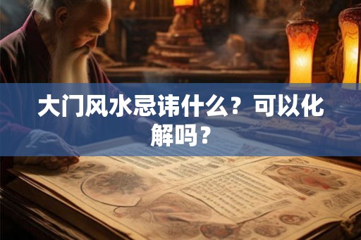 大门风水忌讳什么？可以化解吗？