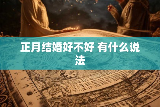 正月结婚好不好 有什么说法