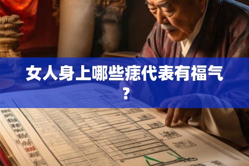 女人身上哪些痣代表有福气？