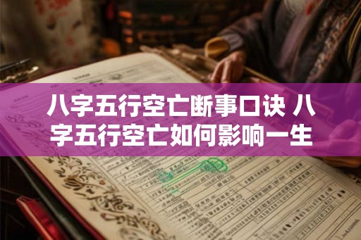 八字五行空亡断事口诀 八字五行空亡如何影响一生