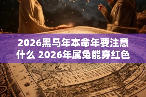 2026黑马年本命年要注意什么 2026年属兔能穿红色吗