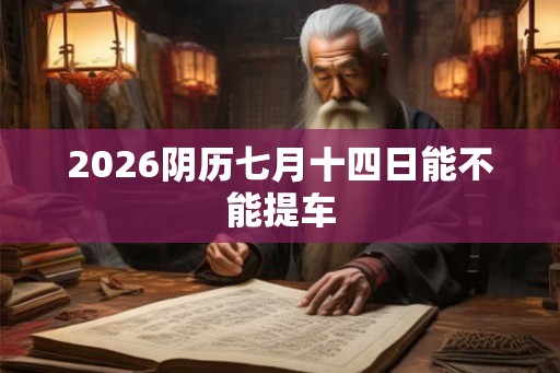 2026阴历七月十四日能不能提车