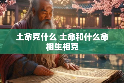 土命克什么 土命和什么命相生相克