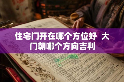 住宅门开在哪个方位好  大门朝哪个方向吉利
