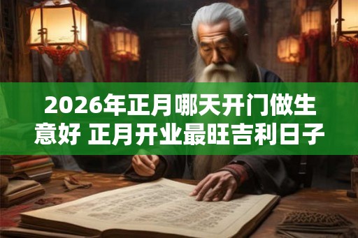 2026年正月哪天开门做生意好 正月开业最旺吉利日子