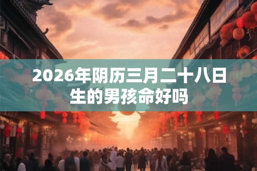 2026年阴历三月二十八日生的男孩命好吗