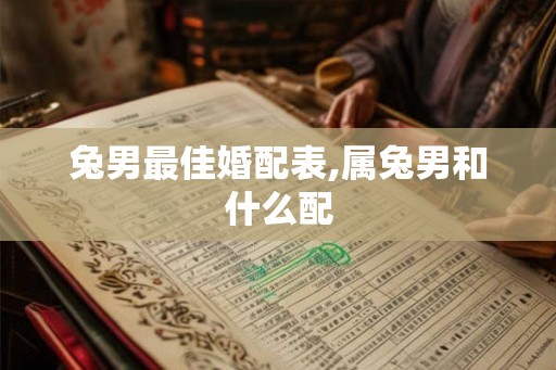 兔男最佳婚配表,属兔男和什么配