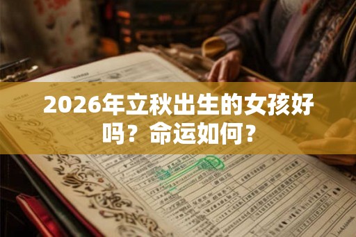 2026年立秋出生的女孩好吗？命运如何？
