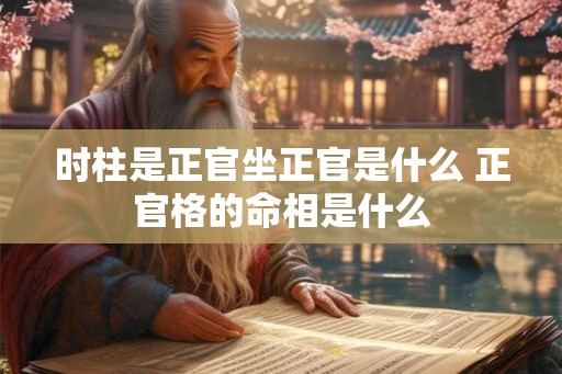 时柱是正官坐正官是什么 正官格的命相是什么