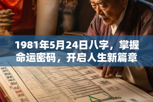 1981年5月24日八字,掌握命运密码,开启人生新篇章! 1981年5月24日八字,掌握命运密码,开启人生新篇章!