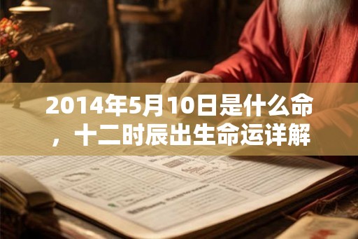 2014年5月10日是什么命，十二时辰出生命运详解